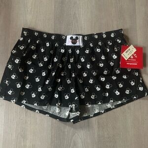 Aeropostale Black Mickey Mouse Patterned Shorts